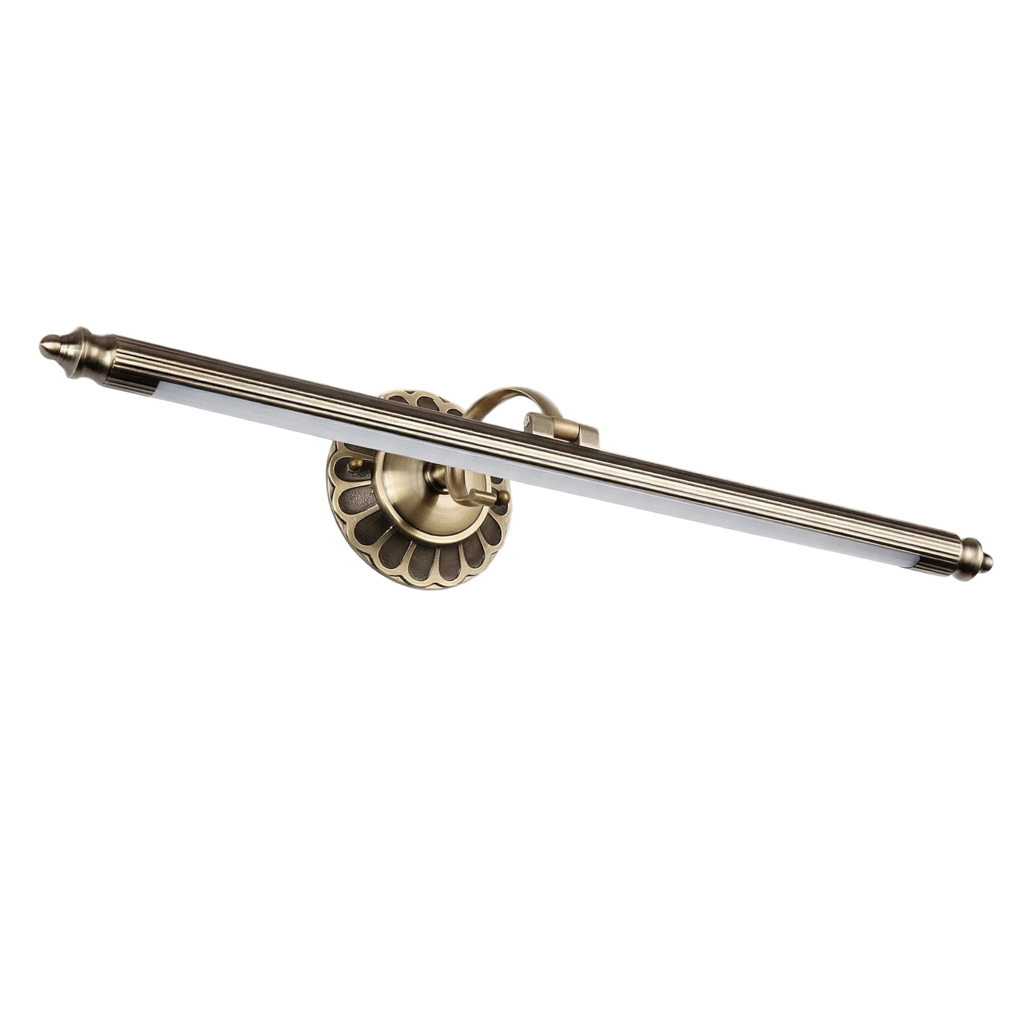 Freyza - LED Bathroom Vanity Light Linear Bronze Cylinder Flower Detail 50cm / 20in