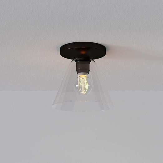 Freyza | Glass Flush Mount Ceiling Light – Modern Bedroom Hallway Kitchen