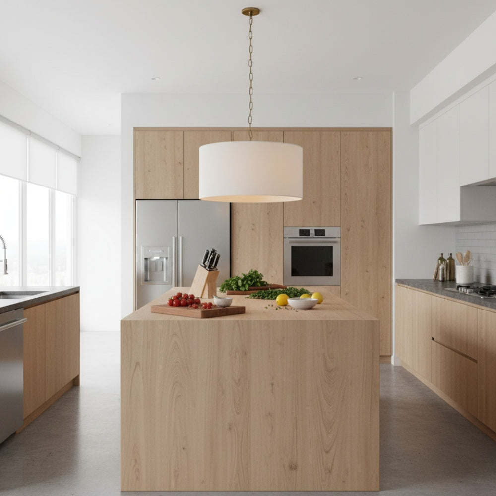Freyza | Leinen-Pendelleuchte – Küche, Esszimmer