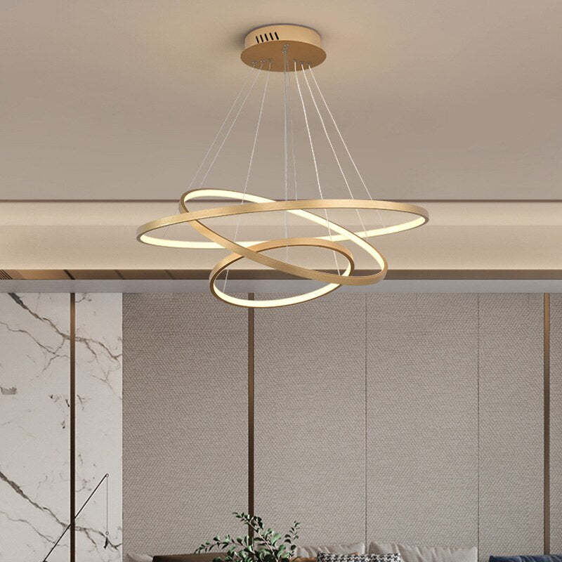Freyza | Suspension Aluna intérieure noire et dorée – Luminaire suspendu pour cuisine et salle à manger