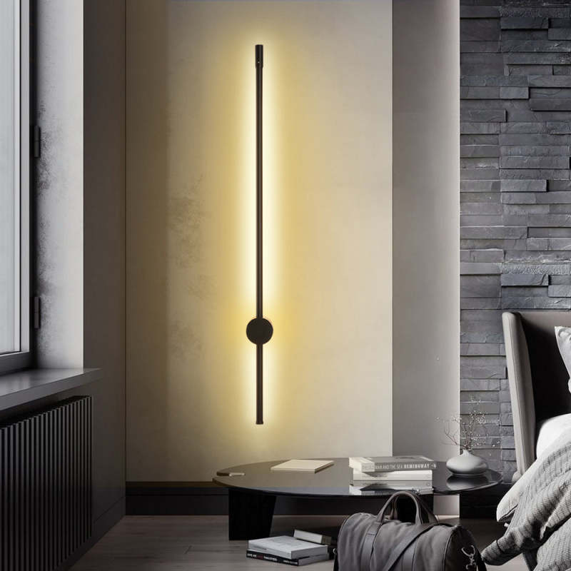 Freyza | Applique murale intérieure noire – Chambre et salon modernes