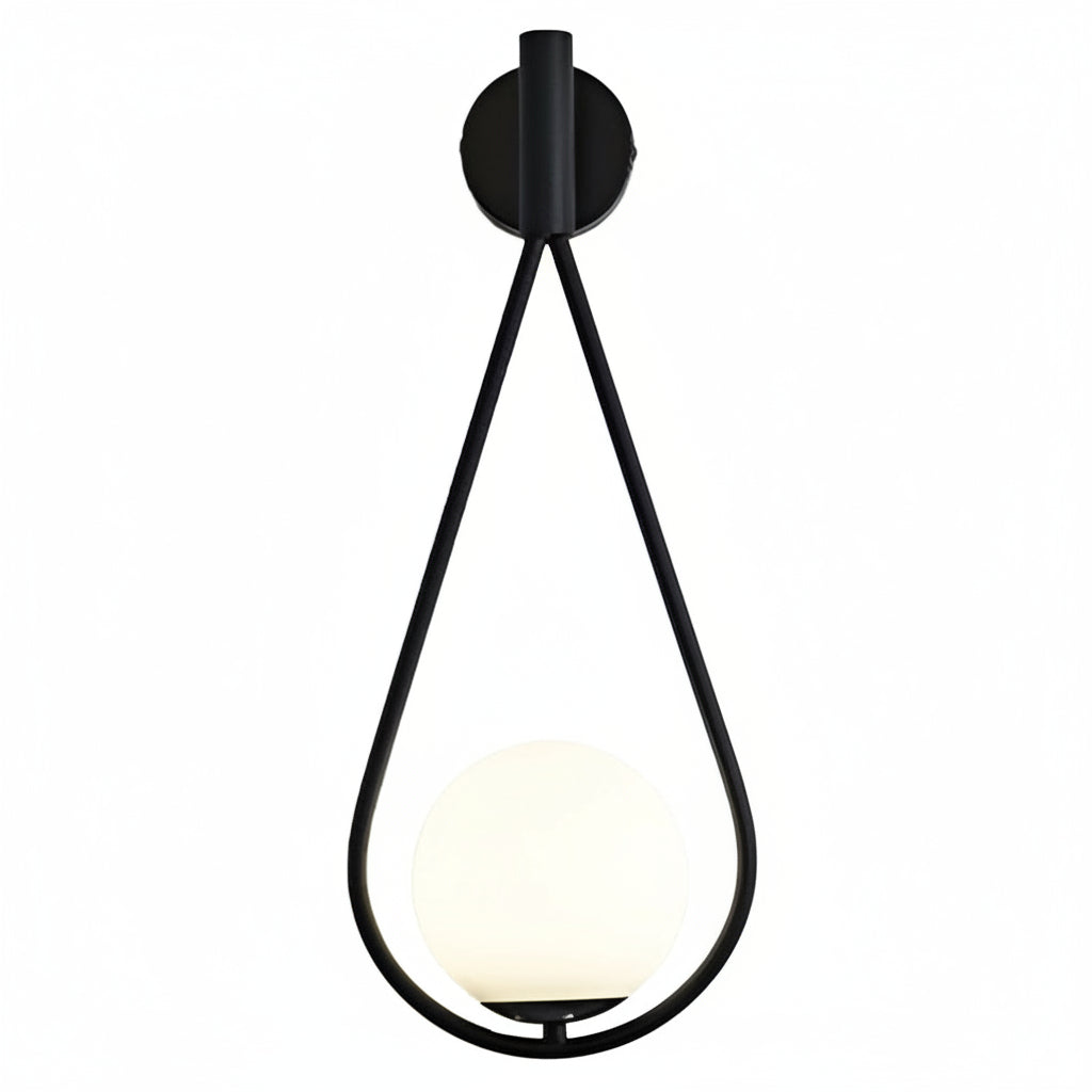 Freyza - LED Wall Sconce – Water Drop Nordic Glass & Iron Lamp (23cm / 9in)