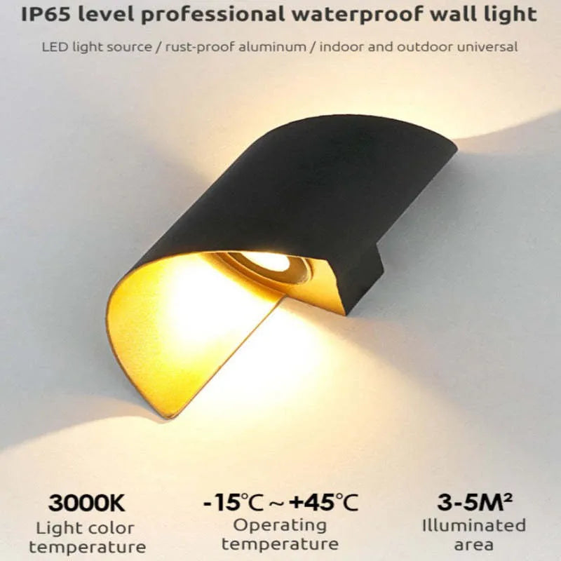 Freyza | Travin Modern Conch Black Gold Indoor Wall Light – Modern Bedroom Living Room