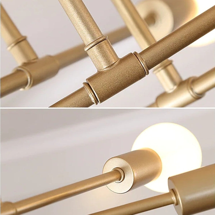 Freyza | Lindsy Modern Flush Black Gold Flush Mount Ceiling Light – Modern Bedroom Hallway Kitchen