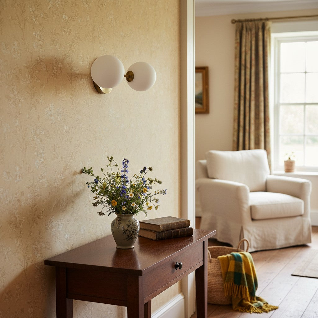 Freyza | Brass Wall Sconce – Modern Living Room Hallway