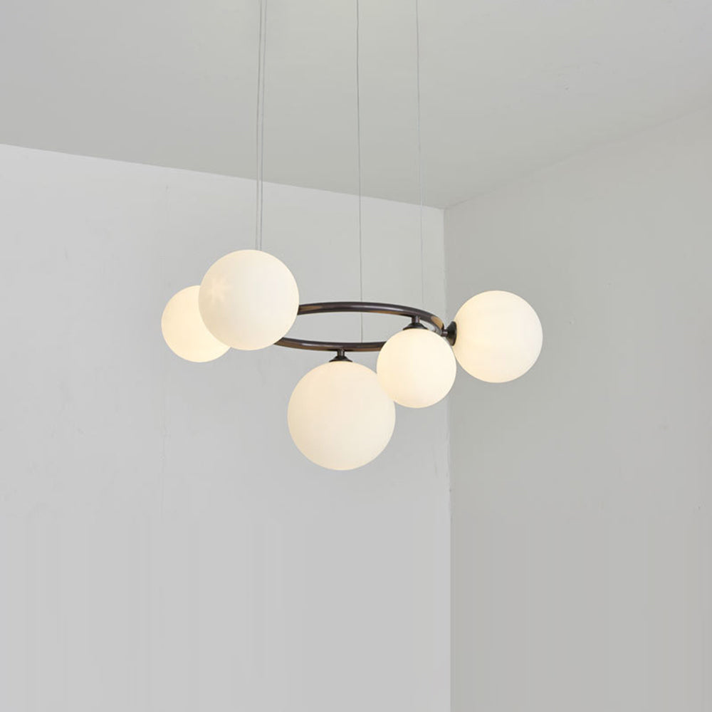 Freyza | Suspension dorée et blanche – Cuisine moderne, salle à manger
