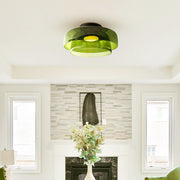 Freyza | Glass Flush Mount Ceiling Light – Modern Bedroom Hallway Kitchen