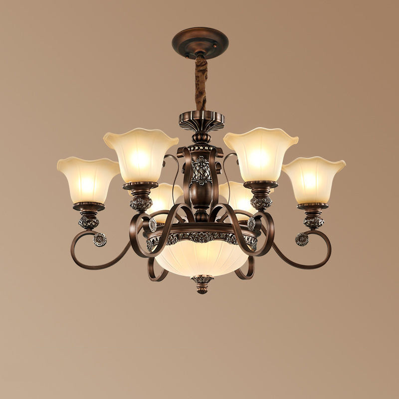 Freyza | Arisha Retro Flower Glass Pendant Light – Retro Kitchen Dining Room