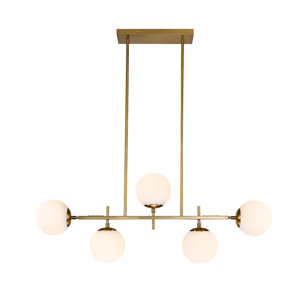 Freyza | Alvno Linear Glass Glass Chandelier – Dining Room Living Room