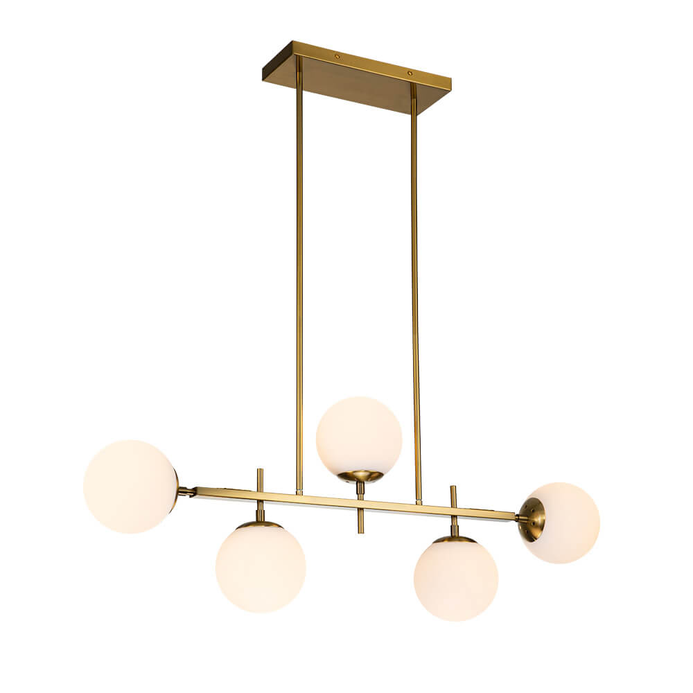 Freyza | Alvno Linear Glass Glass Chandelier – Dining Room Living Room