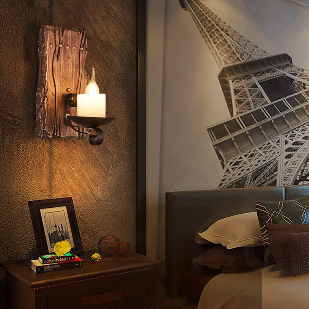 Freyza | Applique murale intérieure en bois – Chambre et salon vintage