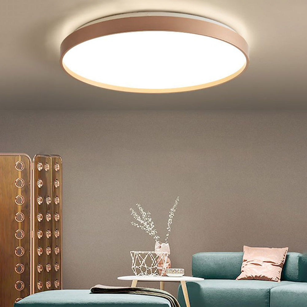 Freyza | Plafonnier affleurant doré et blanc – Minimaliste pour chambre, couloir et cuisine