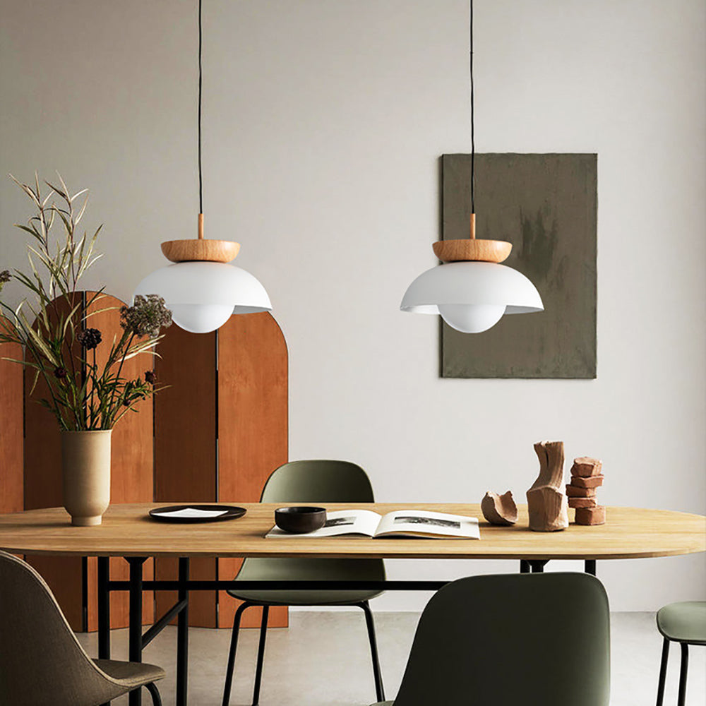 Freyza | Black Wood Pendant Light – Nordic Kitchen Dining Room