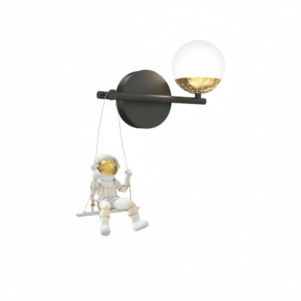 Freyza - LED Wall Sconce Light – Modern Astronaut Swing Resin Acrylic (32x22cm / 12.6x8.7in)