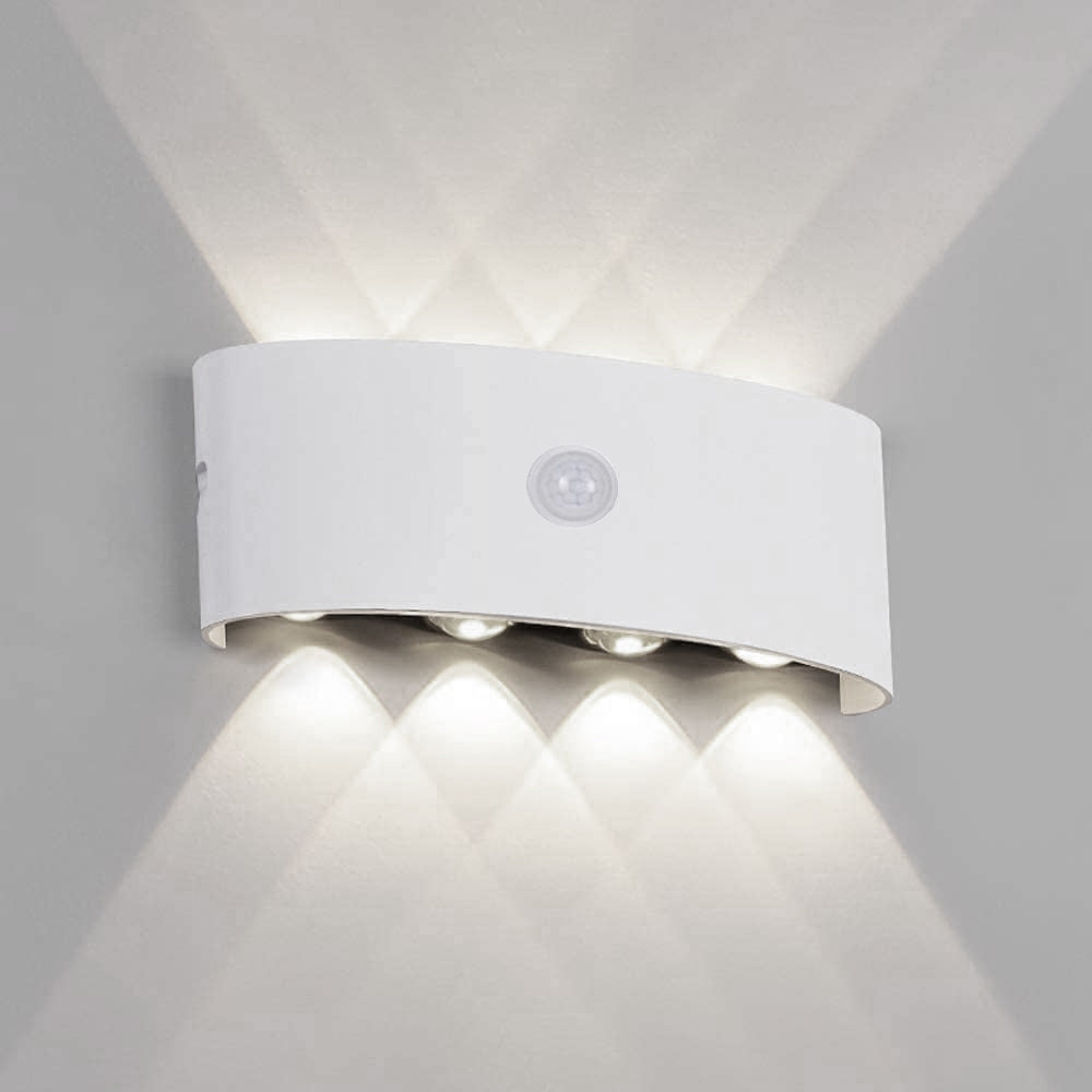 Freyza | Applique murale extérieure noire et blanche – Éclairage moderne pour jardin, porche et extérieur