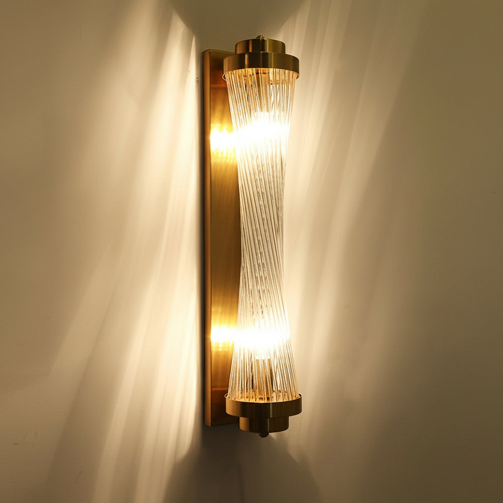 Freyza - LED Wall Sconce – Adjustable Crystal & Gold Nordic Lamp (41cm / 16in)