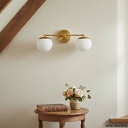 Freyza | Brass Glass Wall Sconce – Living Room Hallway