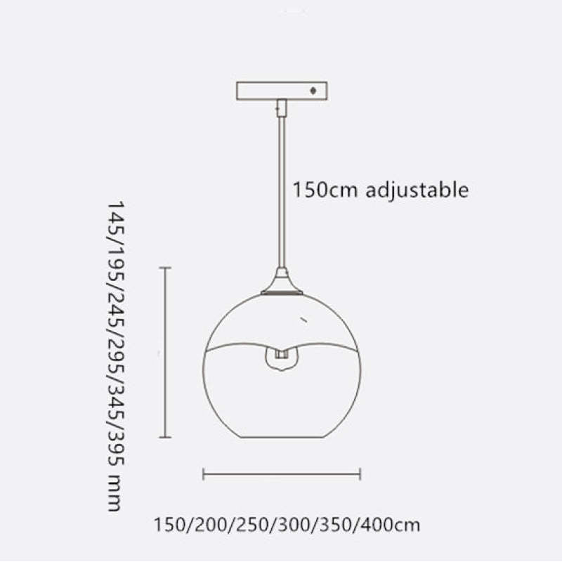 Suspension Freyza | Brina en forme de ballon givré – Cuisine et salle à manger