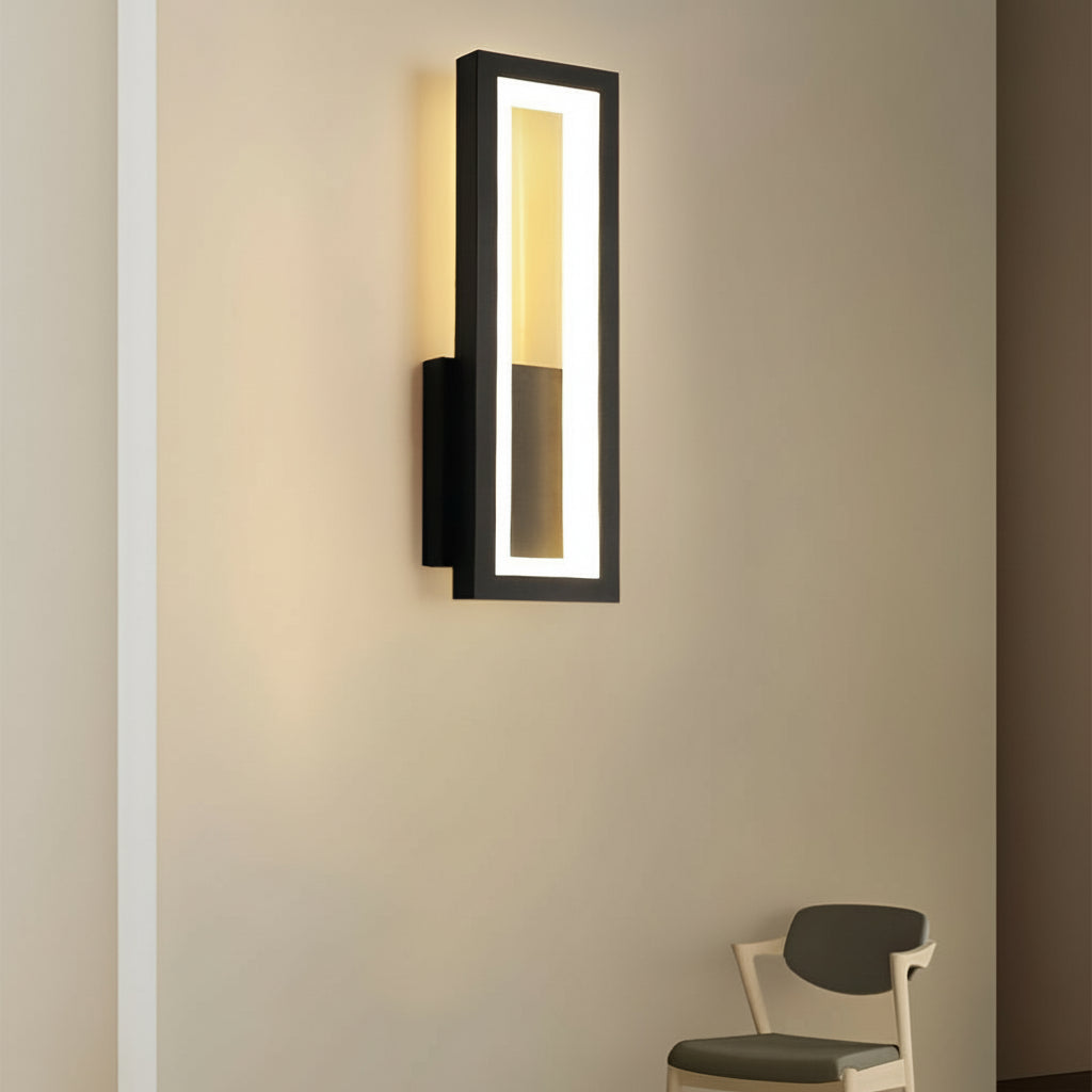 Freyza - Modern Linear LED Wall Sconce – Minimalist Iron & Acrylic Rectangular Wall Light
