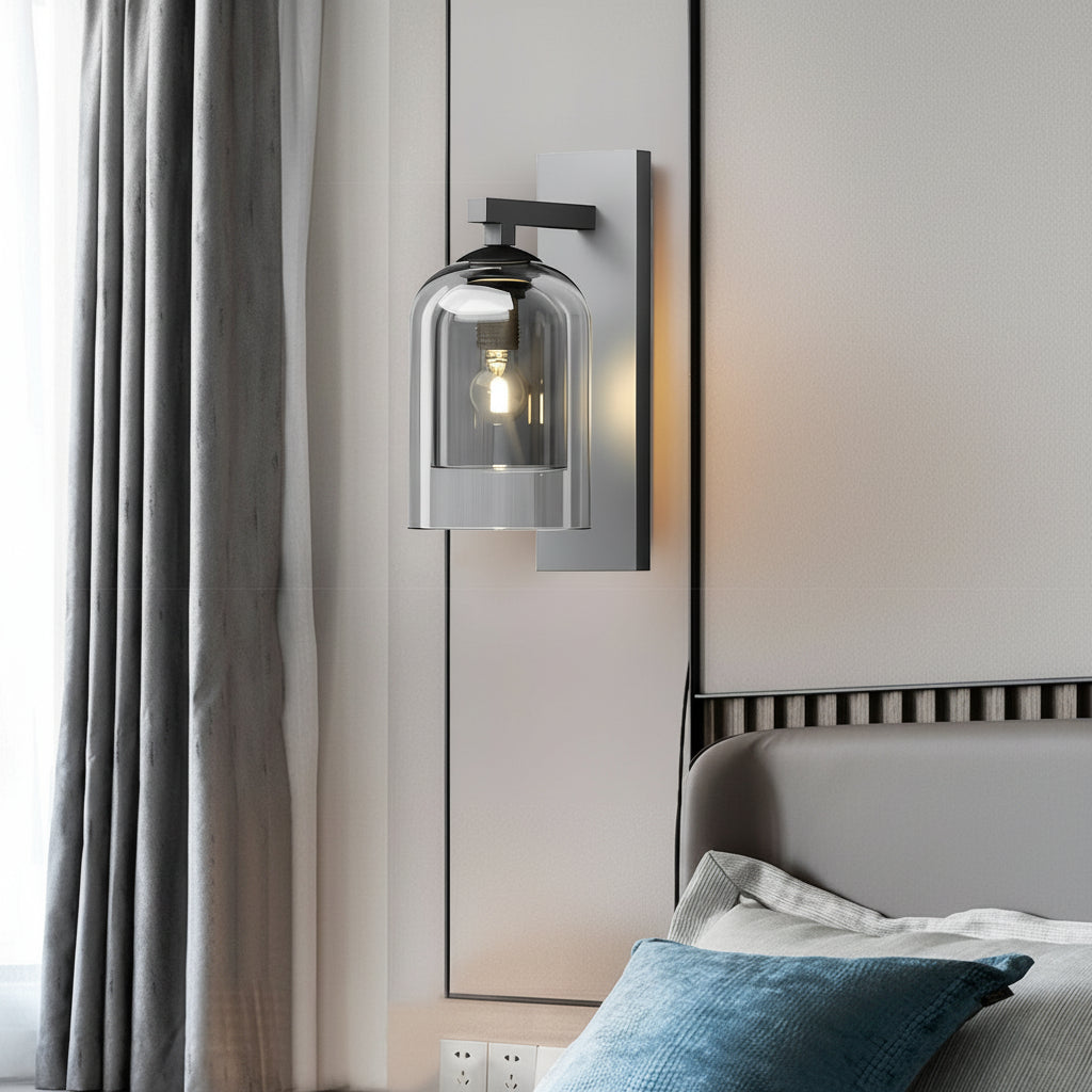Freyza - LED Wall Sconce Light – Nordic Minimalist Double Layer Glass Iron (33x15cm / 13x6in)