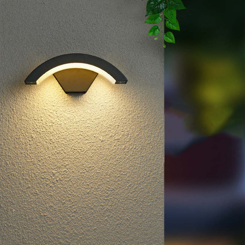 Freyza | Elvon Nordic Arc Black Outdoor Wall Light – Nordic Garden Porch Exterior