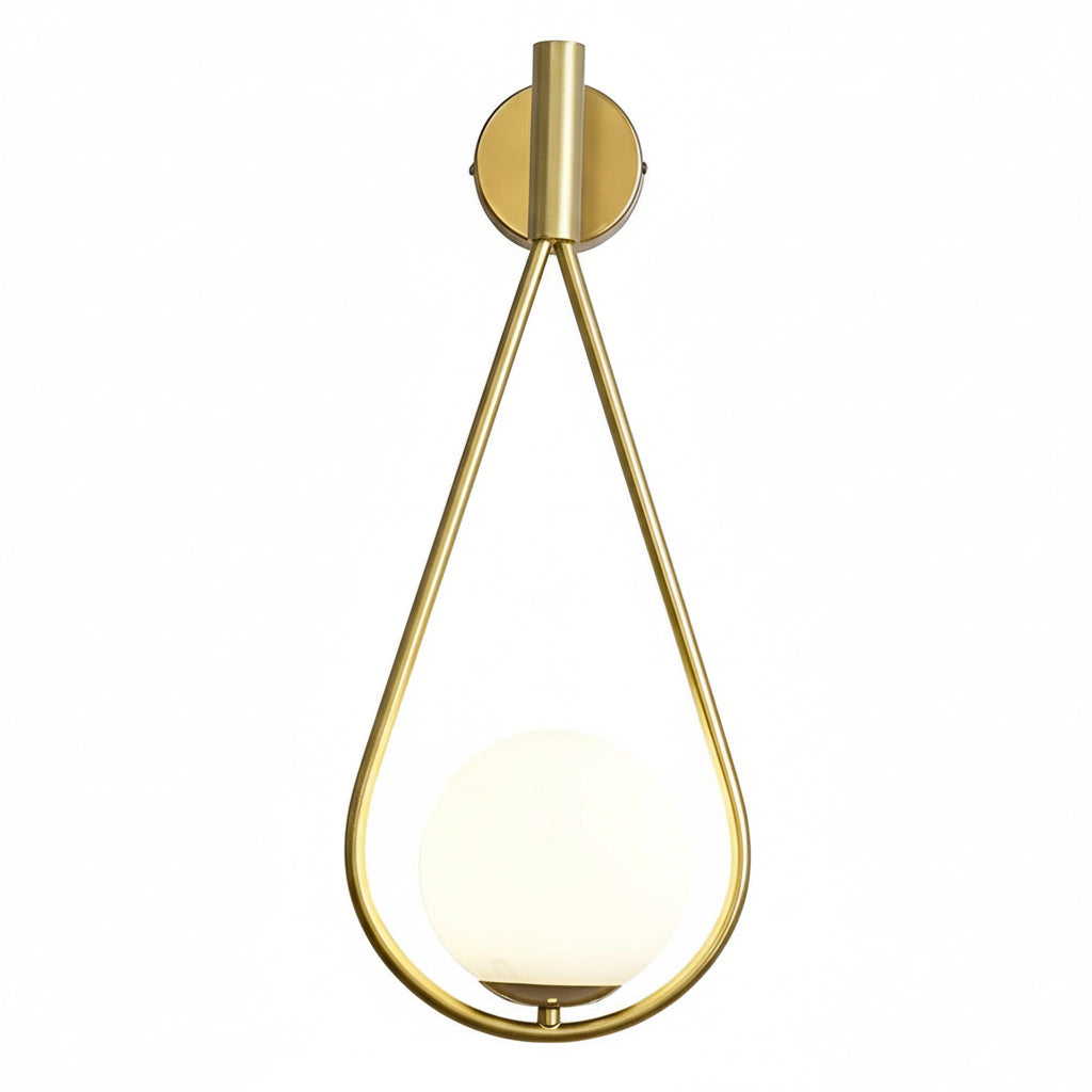Freyza - LED Wall Sconce – Water Drop Nordic Glass & Iron Lamp (23cm / 9in)
