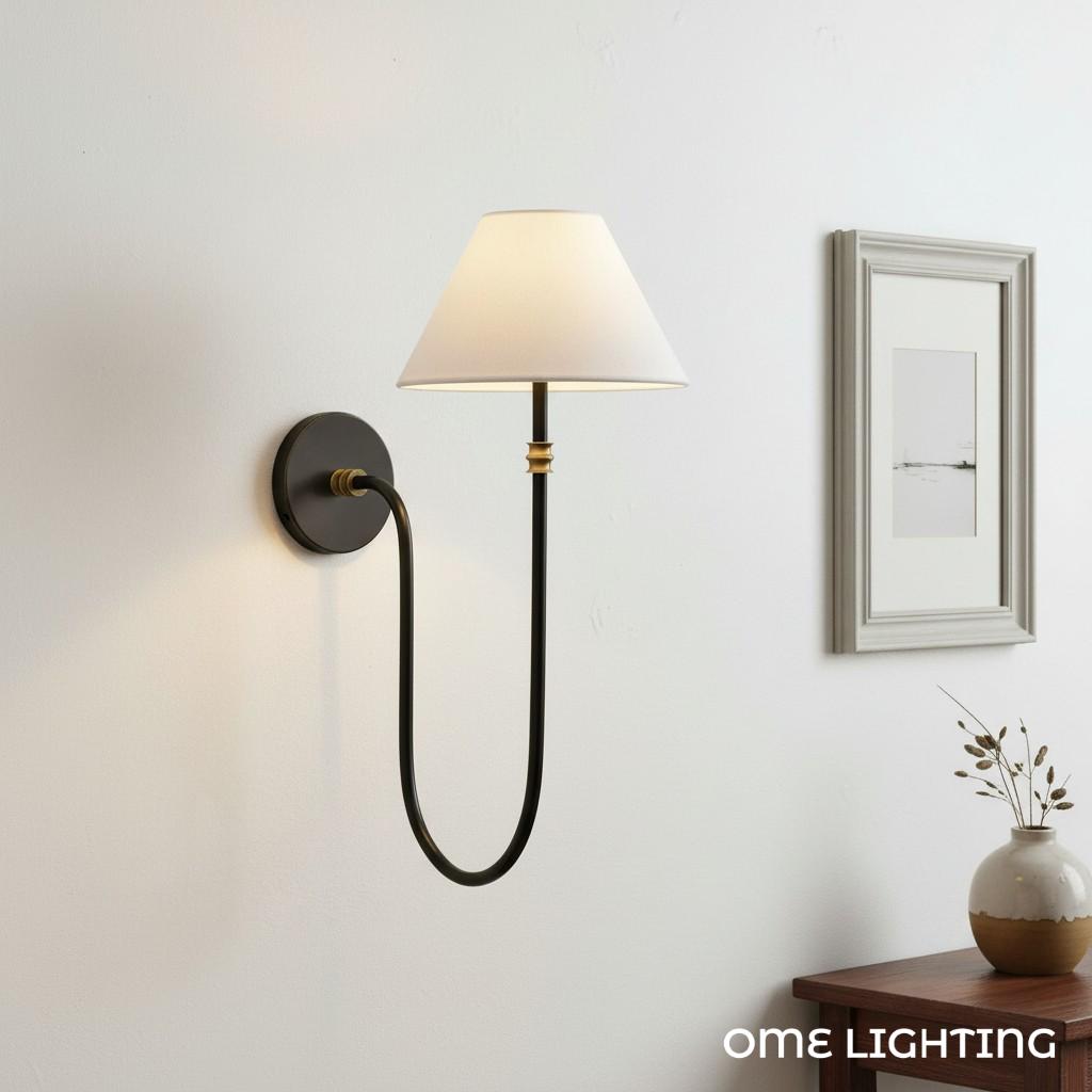 Freyza | 1-Light Fabric Wall Light – Bedroom Hallway