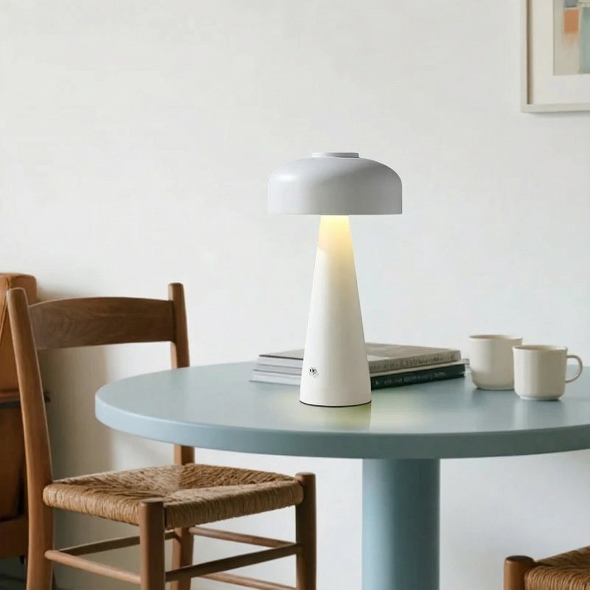 Freyza - Mushroom Table Lamp Cordless Rechargeable LED Touch Dimming Metal 27cm / 10.6in