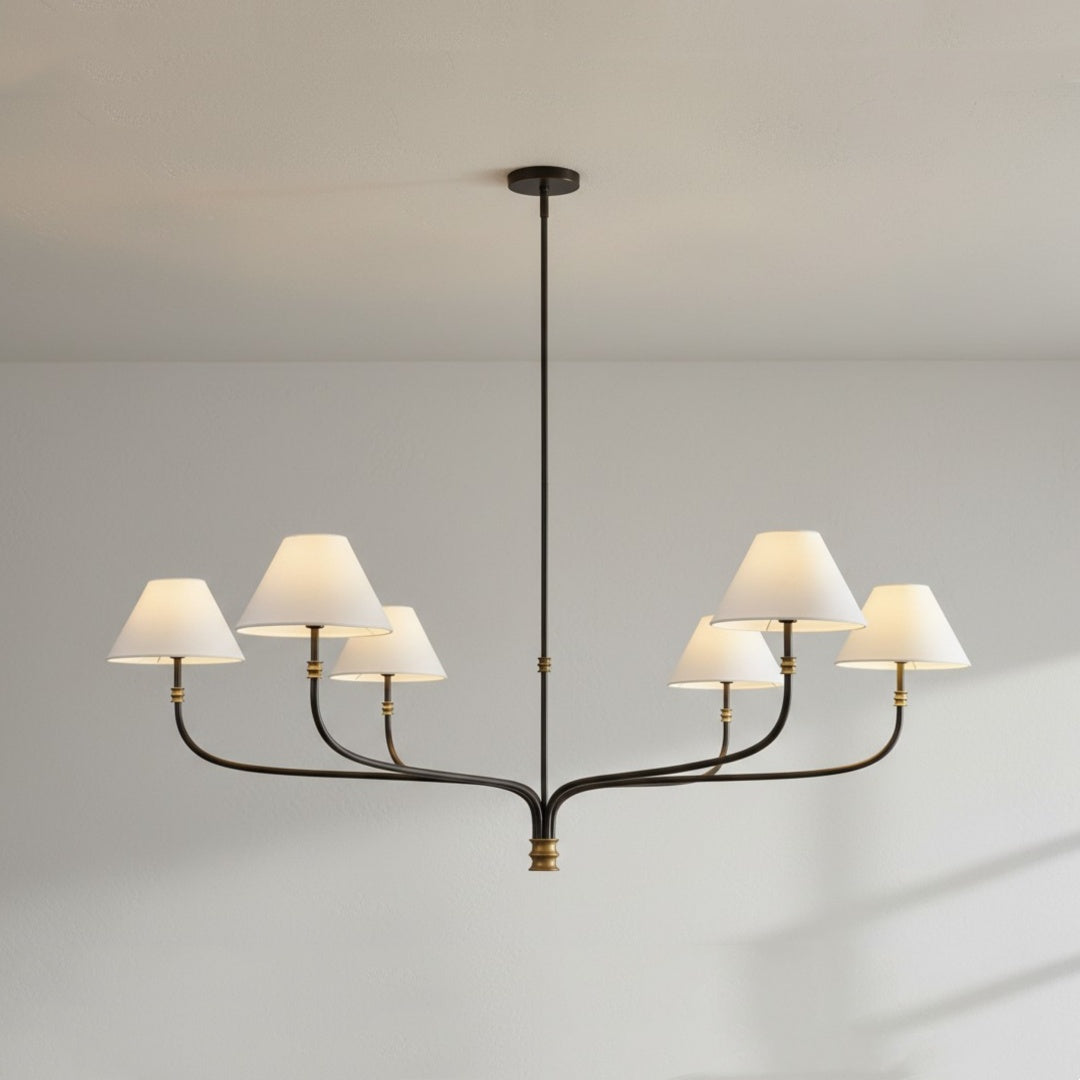 Freyza | Multi-Light Fabric Chandelier – Dining Room Living Room
