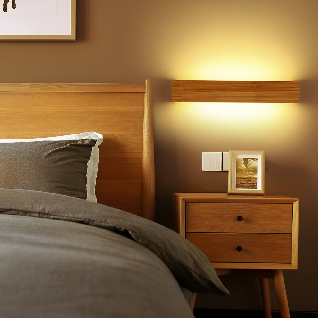 Freyza - Nordic Solid Wood LED Vanity Light – Waterproof Bathroom Mirror Sconce (Linear Design)