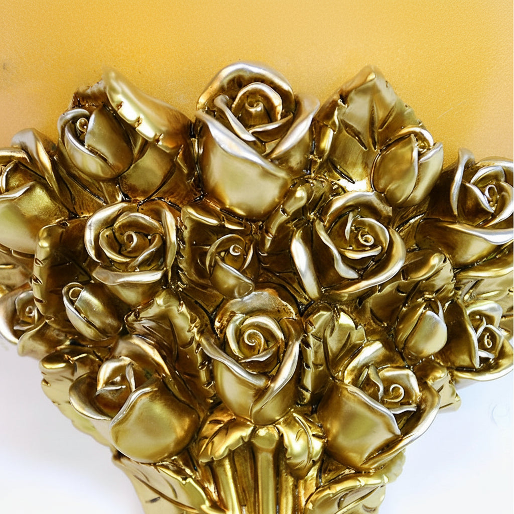 Freyza - European Vintage Rose Bouquet Wall Sconce – Elegant Resin Floral Art Wall Lamp (E27)
