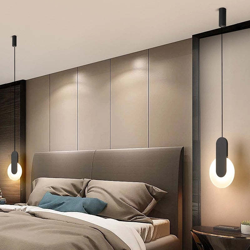 Freyza | Doria Suspension LED moderne noire et blanche – Cuisine moderne, salle à manger