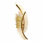 Freyza - LED Wall Sconce Light – Modern Acrylic Feather Copper Leaf (40x15cm / 15.7x5.9in)