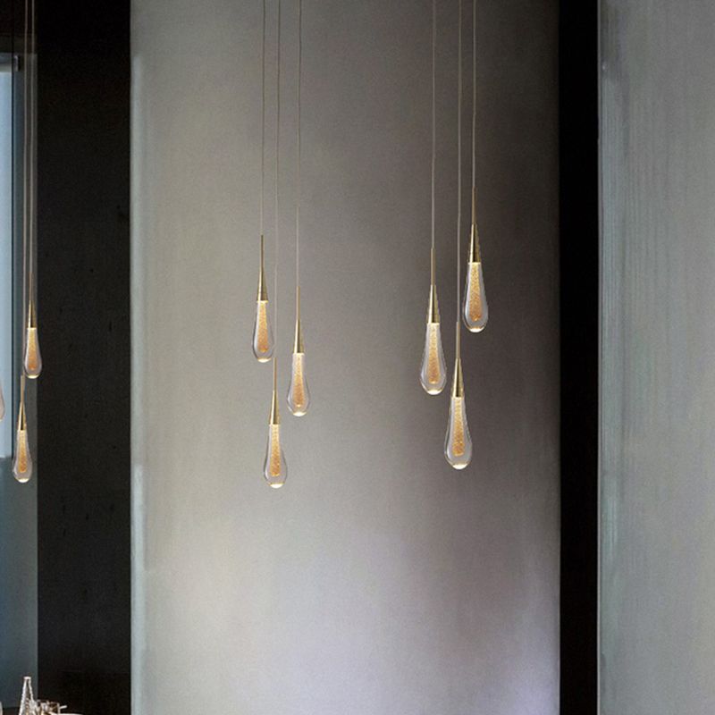 Freyza | Teardrop Gold Pendant Gold Pendant Light – Kitchen Dining Room