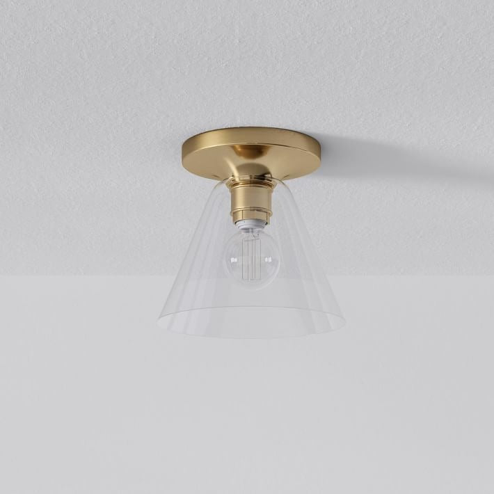 Freyza | Glass Flush Mount Ceiling Light – Modern Bedroom Hallway Kitchen