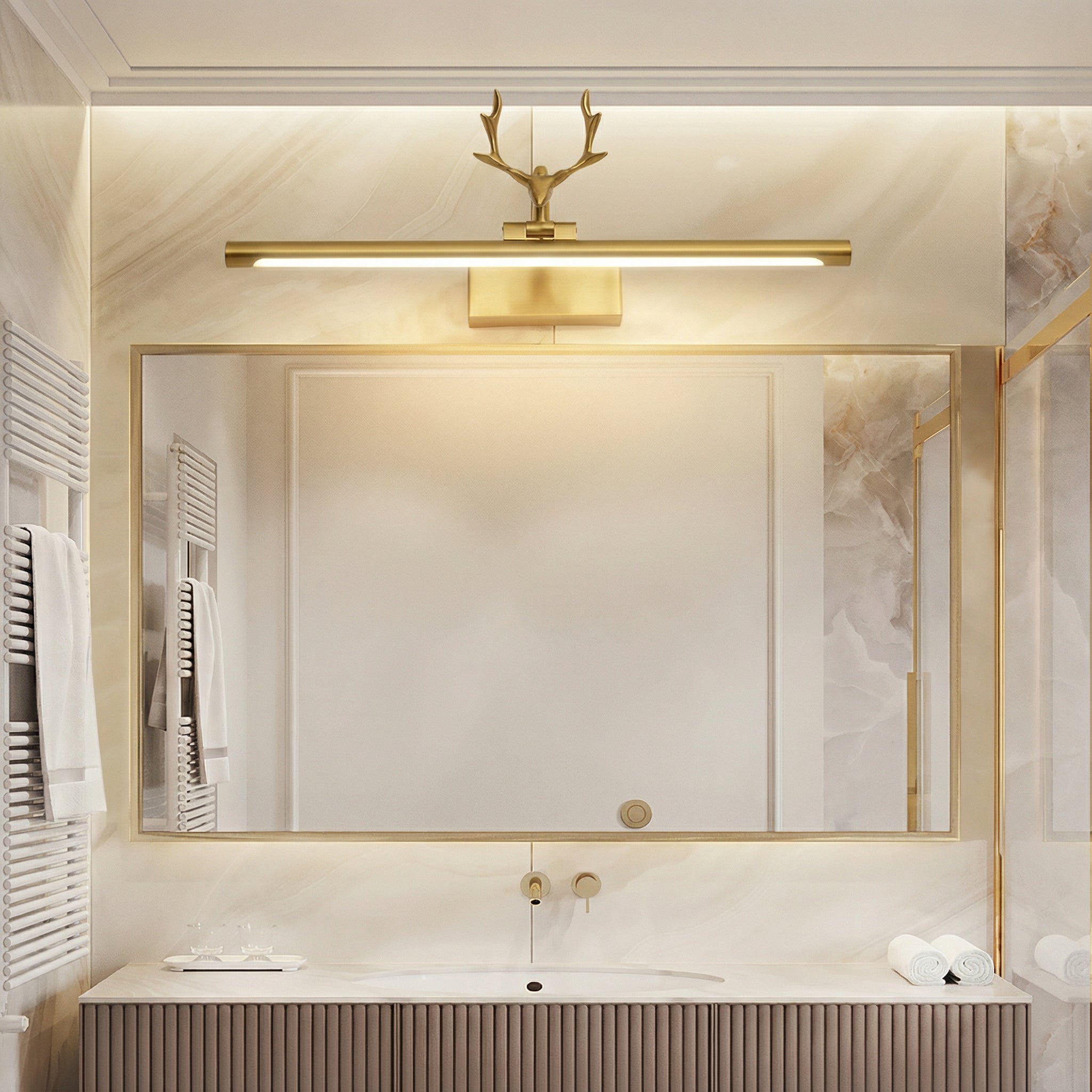 Freyza - LED Bathroom Vanity Light Antler-Style 210° Adjustable 40-70cm Wall Sconce