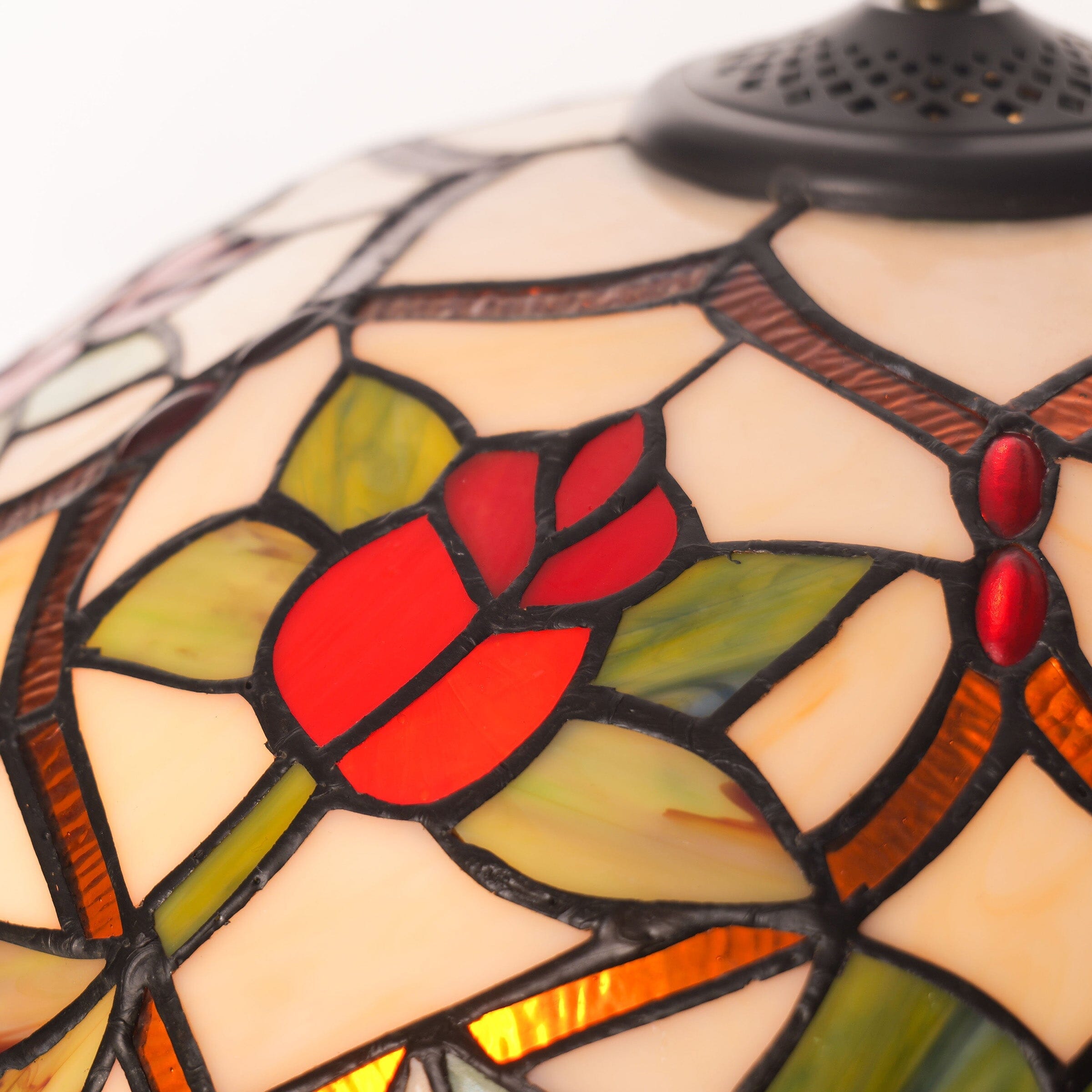 RoseGlass | Elegant Handcrafted Stained Glass Table Lamp 9
