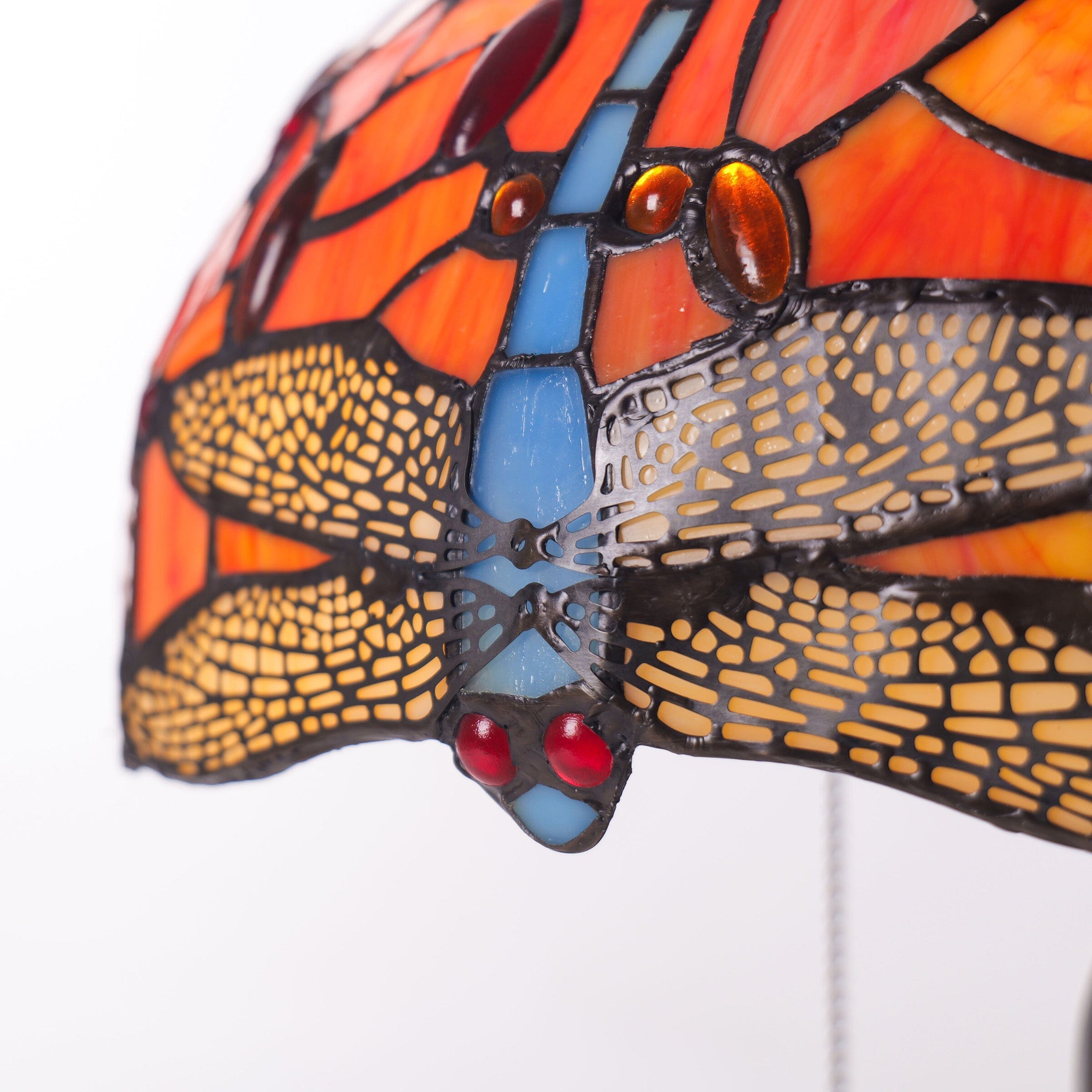 Luminara | Elegant Handcrafted Stained Glass Dragonfly Table Lamp 10
