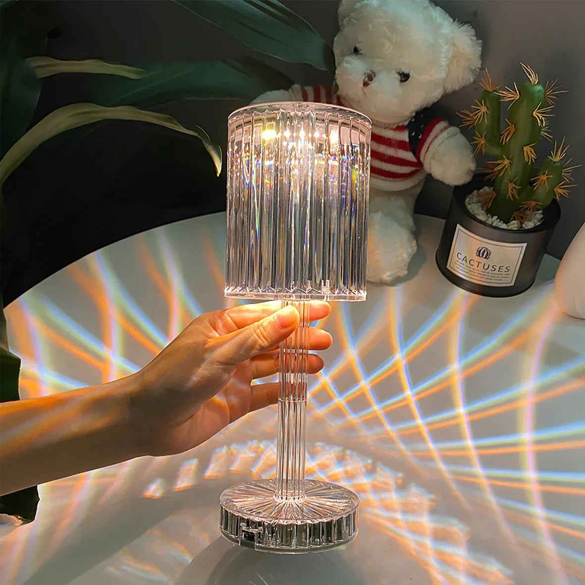 Luminara | Elegant Crystal-Inspired LED Table Lamp for Bedside or Desk 5