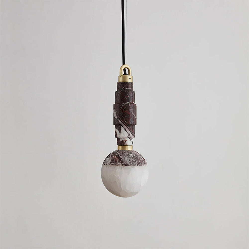 Freyza | Vevinir Marble Alabaster Marble Pendant Light – Kitchen Dining Room