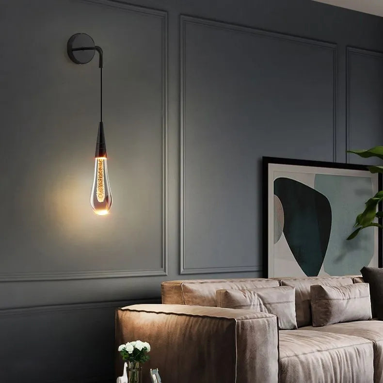 Freyza | Applique murale d’intérieur noir et or – Chambre et salon modernes