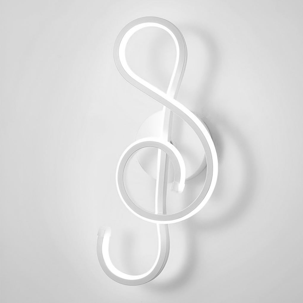 Freyza - Musical Note LED Wall Sconce – Modern Artistic Music Decor Wall Lamp (Black/White)