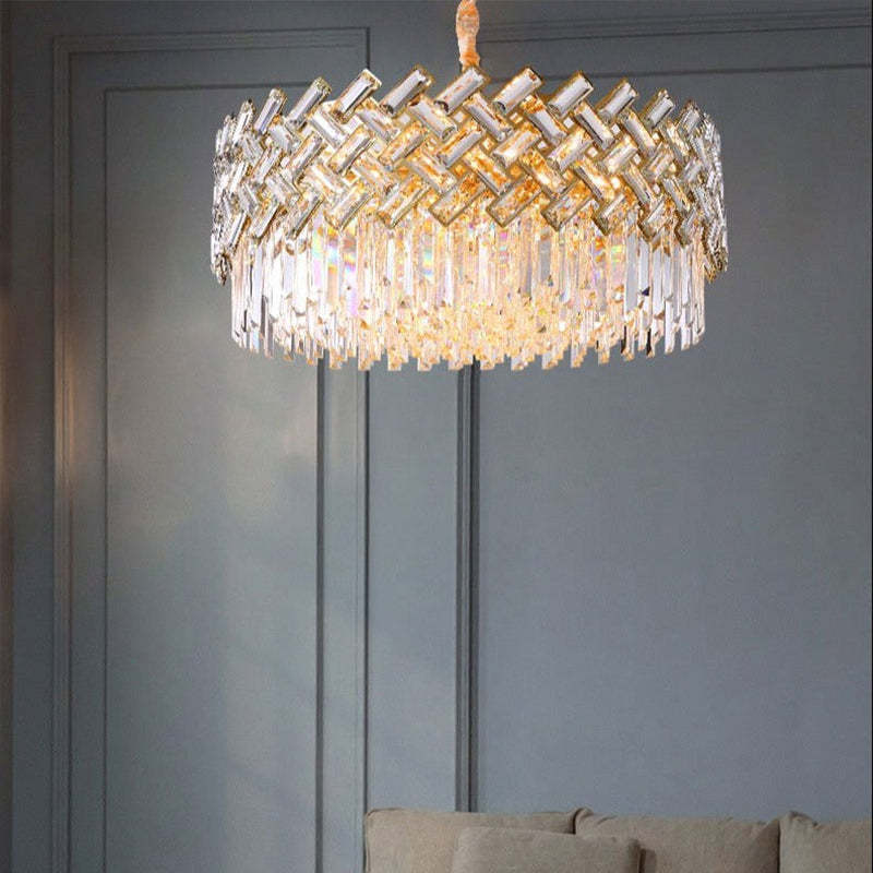 Freyza | Lustre doré en cristal – Salle à manger, salon