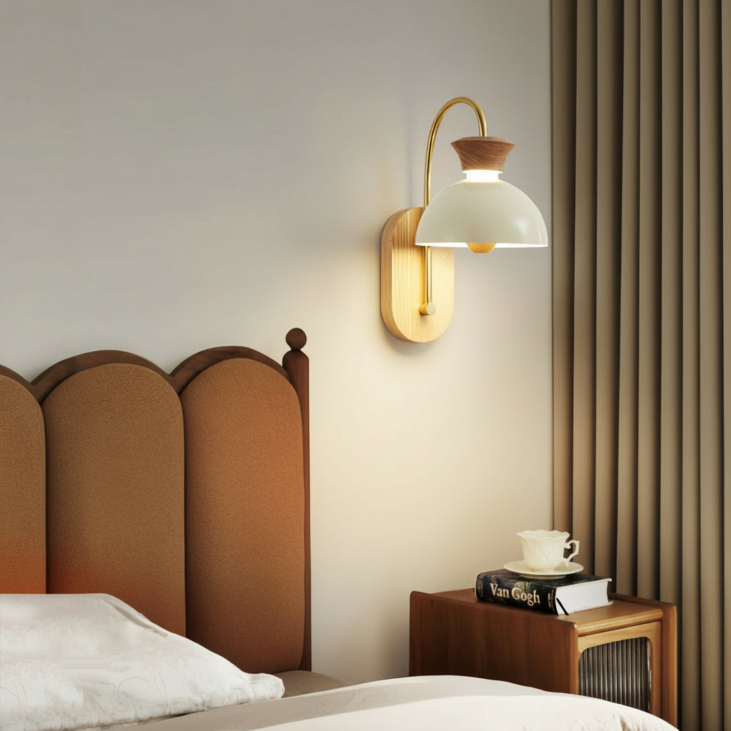 Freyza - Nordische Walnuss-Holzwandleuchte - Vintage dimmbare LED (3-Farben, 10W)