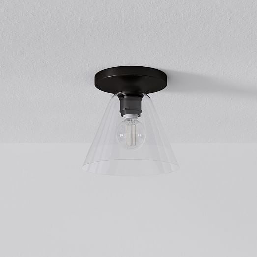 Freyza | Glass Flush Mount Ceiling Light – Modern Bedroom Hallway Kitchen