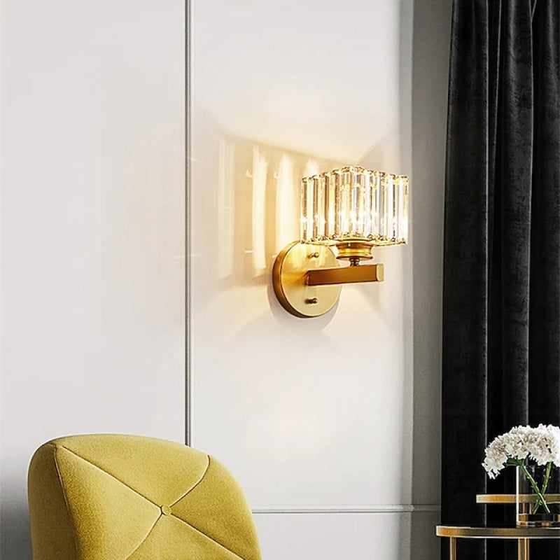 Freyza | Applique murale d’intérieur en cristal – Chambre et salon modernes