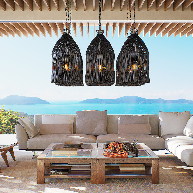 Freyza | Ritta Design Birdcage Rattan Pendant Light – Kitchen Dining Room
