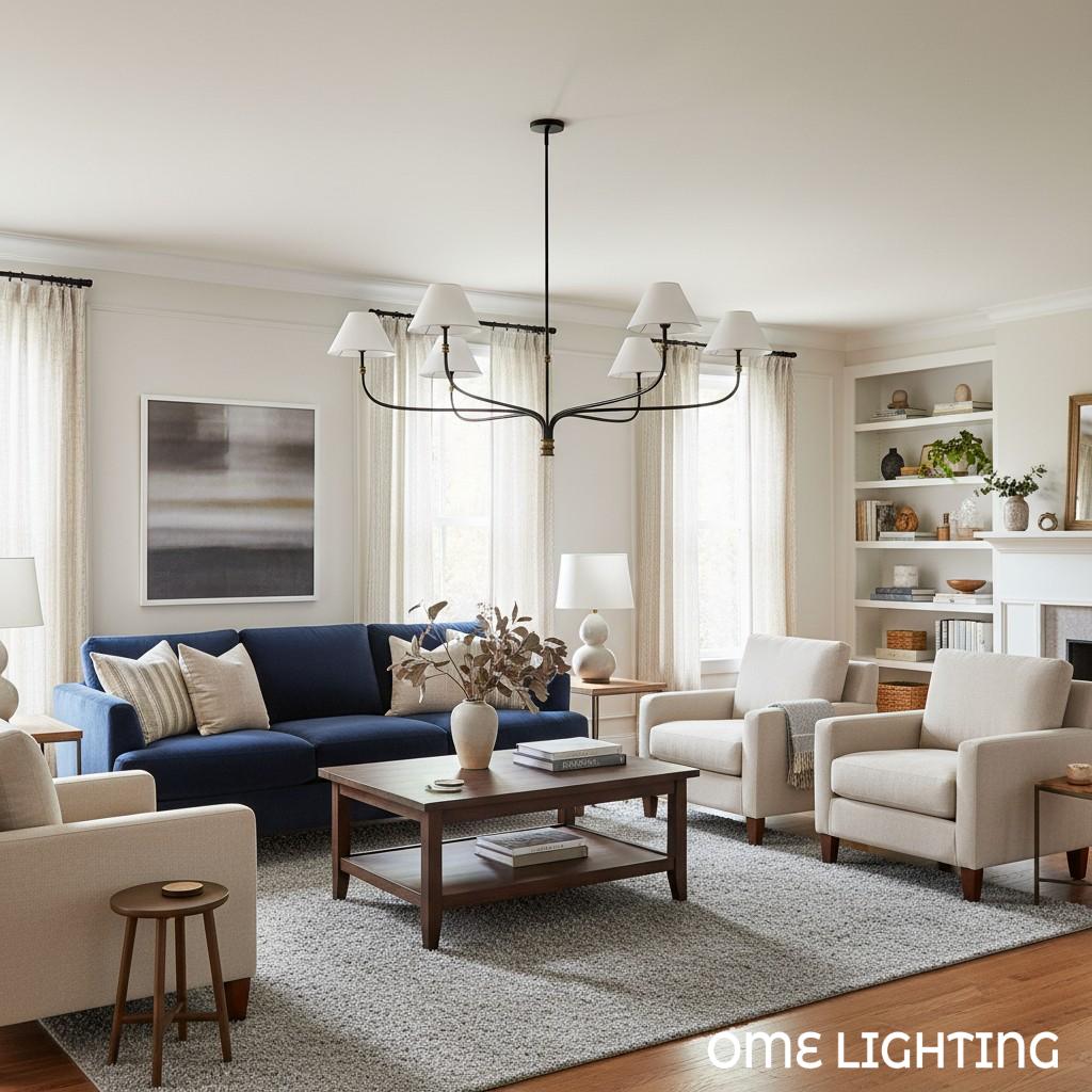 Freyza | Multi-Light Fabric Chandelier – Dining Room Living Room
