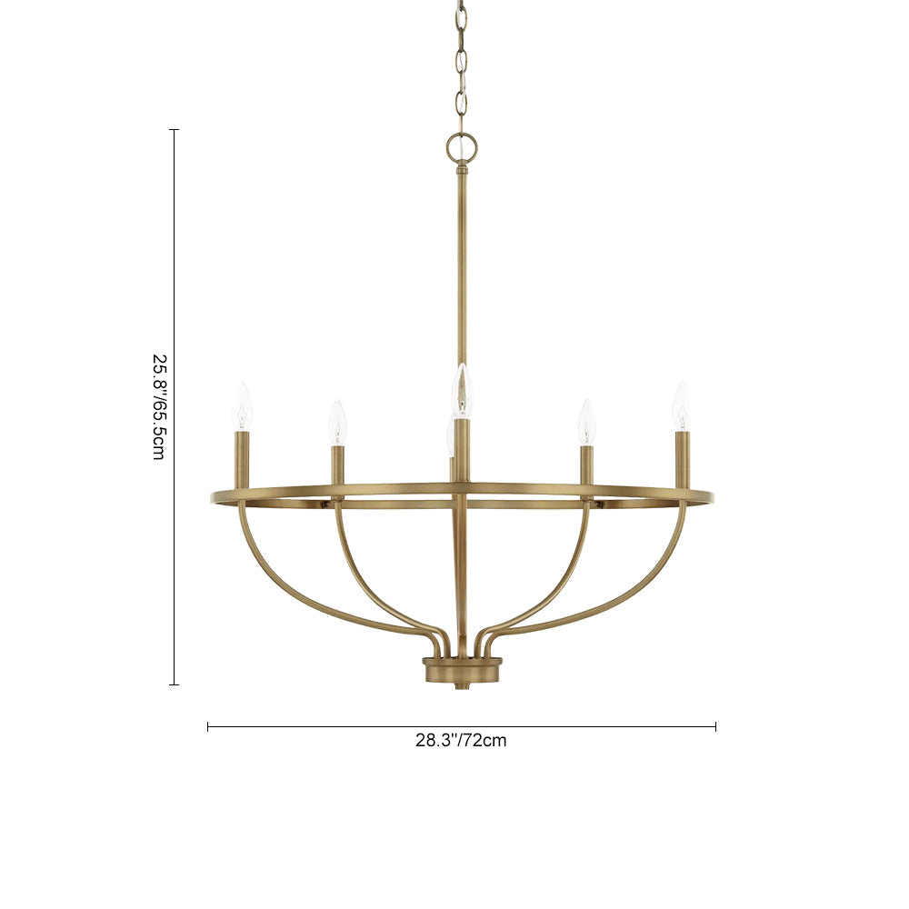 Freyza | Alving Industrial Candle Chandelier – Industrial Dining Room Living Room
