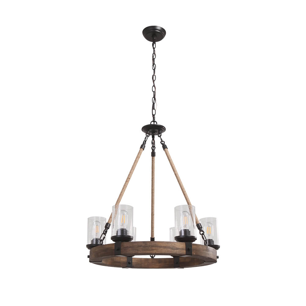 Freyza | Elvian Industrial Modern Wood Chandelier – Modern Dining Room Living Room
